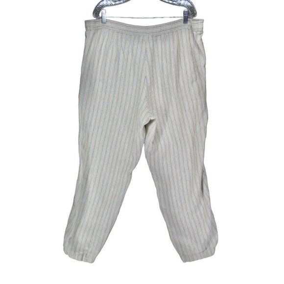 J Jill Love Linen Pull on Pants Size XL Straight Leg Drawstring Pockets Boho - Picture 6 of 12